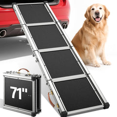 Tsukiko upgraded dog ramp for car with 330 lbs capacity provides stable loading for large dogs.