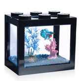 Tsxurepaw small betta tank stackable cubes offer clear viewing and modern decor.
