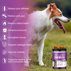 TTLXRL Glucosamine dog chews close-up reveals tasty chicken-flavored treats