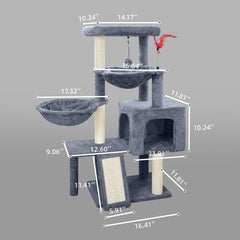 Tuaoeef cat tree sisal posts promote scratching and exercise