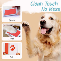 Tubuui paw print kit baby handprint shows mess-free footprint capture