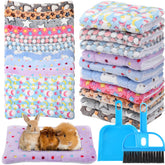 Tudomro guinea pig bed mat with dot-star pattern provides soft, cozy resting surface