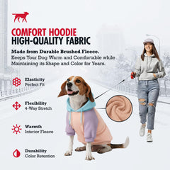 Tuff Pupper dog hoodie with elastic waistband for mess-free comfort.