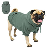Tuff Pupper dog hoodie teal front view for cozy warmth on outdoor walks