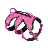 Tuff Pupper escape-proof harness front view with dual attachment points helps reduce pulling.