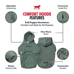 Tuff Pupper hoodie elastic cuffs provide full mobility and warmth