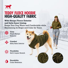 Tuff Pupper hoodie leash hole back neck design enables easy on-the-go walks.