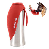 Tuff Pupper PupFlask 27oz bottle with wide silicone cup for quick dog hydration.