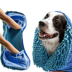 Tuff Pupper Quick Dry Towel fibers perform gentle massage and wick moisture from fur