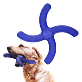 Tuff Pupper SuperChewy boomerang toy in flight boosts active fetch sessions.