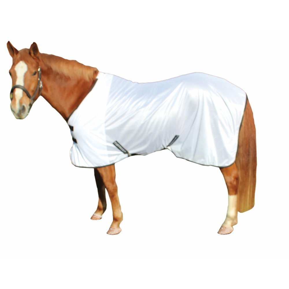 TuffRider Comfy Mesh Fly Sheet front view shows breathable 130g mesh for cooling protection.