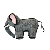 Tuffy elephant front view shows durable soft toy for fetch and tug