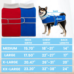 TUKOAW dog coat two colors worn together during chilly outdoor adventures