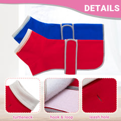TUKOAW warm polar fleece dog coat shows plush softness and easy-care cleaning