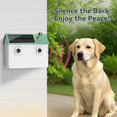 Tuncate anti-barking device solar panel side angle demonstrates outdoor charging solution