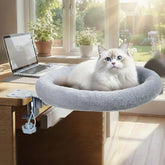 Turbosus rotating cat desk bed assembly view shows tool-free setup for quick use