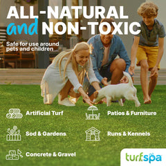 TurfSpa Turf Detox freshens concrete patios with enzymatic cleaning.