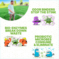 TurfSpa Turf Detox enzyme-action close-up highlights live bacteria breaking down waste.