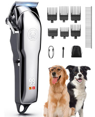 Turn Raise cordless dog clippers with LED display for precise grooming control.