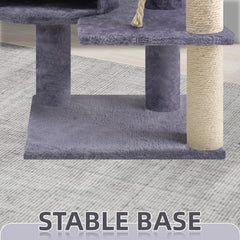 TWDEPART cat tree hammock grey invites lounging and gentle rocking for cat relaxation