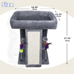 TWDEPART cat tree scratching board with natural sisal protects furniture and satisfies claws.
