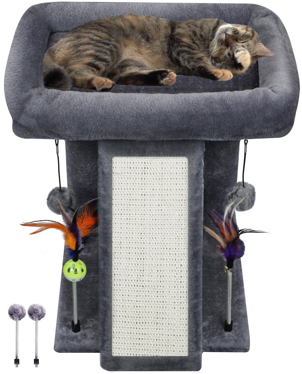 TWDEPART cat tree tower main unit offers climbing and lounging for indoor cats.