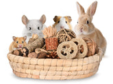 Twilumin 31Pcs Rabbit Chew Toys packaging shows natural enrichment materials for safe chewing