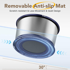 Twinsing anti-slip mat keeps the bowl steady and prevents floor messes.