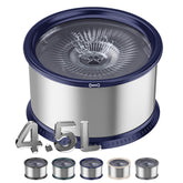 Twinsing no-spill water bowl with floating disk slows drinking and minimizes spills.