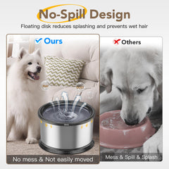 Twinsing stainless steel dog bowl designed for durability and simple cleaning.