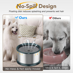 Twinsing stainless steel dog water bowl: durable and odor-free.