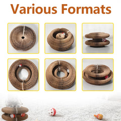 TWISTY PAWS durable scratching cardboard stands up to heavy clawing.