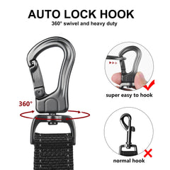 TwoEar auto-lock hook rotates 360° to prevent tangling during activity.