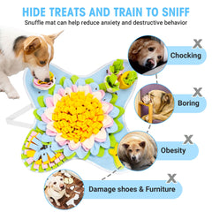 TWOPER Snuffle Mat slow-feeding setup encourages mindful eating