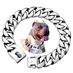 txprodogchains big dog collar buckle closed shows secure closure for strong pullers.