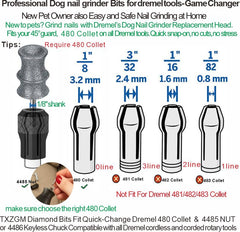 TXZGM dog-paw-care-nail-grinding-closeup emphasizes gentle care for thick nails