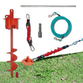 Tyalez dog stake heavy-duty ground anchor provides stable outdoor anchoring for powerful dogs.