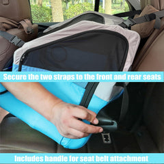 Tyalez removable bed secured by Velcro for cozy travel naps.