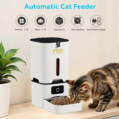 TYM cat feeder app control screen for easy scheduling and portioning