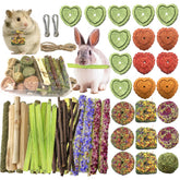 Tyotrbs 60pcs rabbit chew toys visual focus: chew-safe variety for dental wear and boredom relief