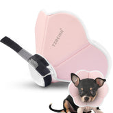 TZBEINN Soft Dog Cone angled view shows gentle fit for tiny breeds and comfort