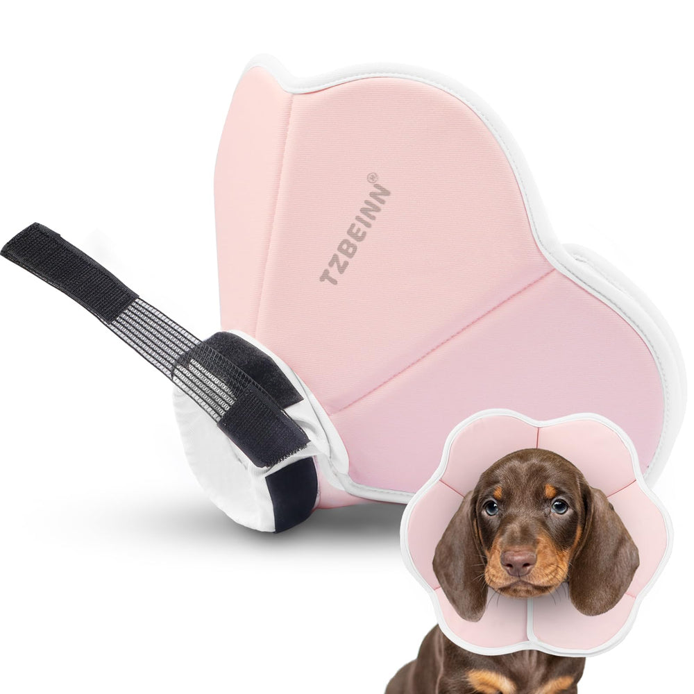 TZBEINN soft dog cone with anti-escape Velcro secures recovery.