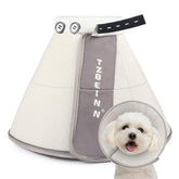 TZBEINN soft dog cone outer view with adjustable drawstring for secure fit.