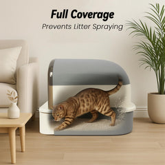 TZHYKPHOME litter box with handle and buckles for portable use