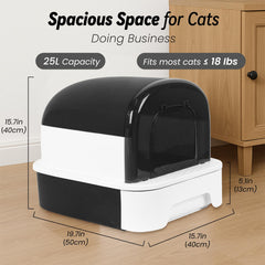 TZHYKPHOME pull-out scoop drawer for effortless cleaning.