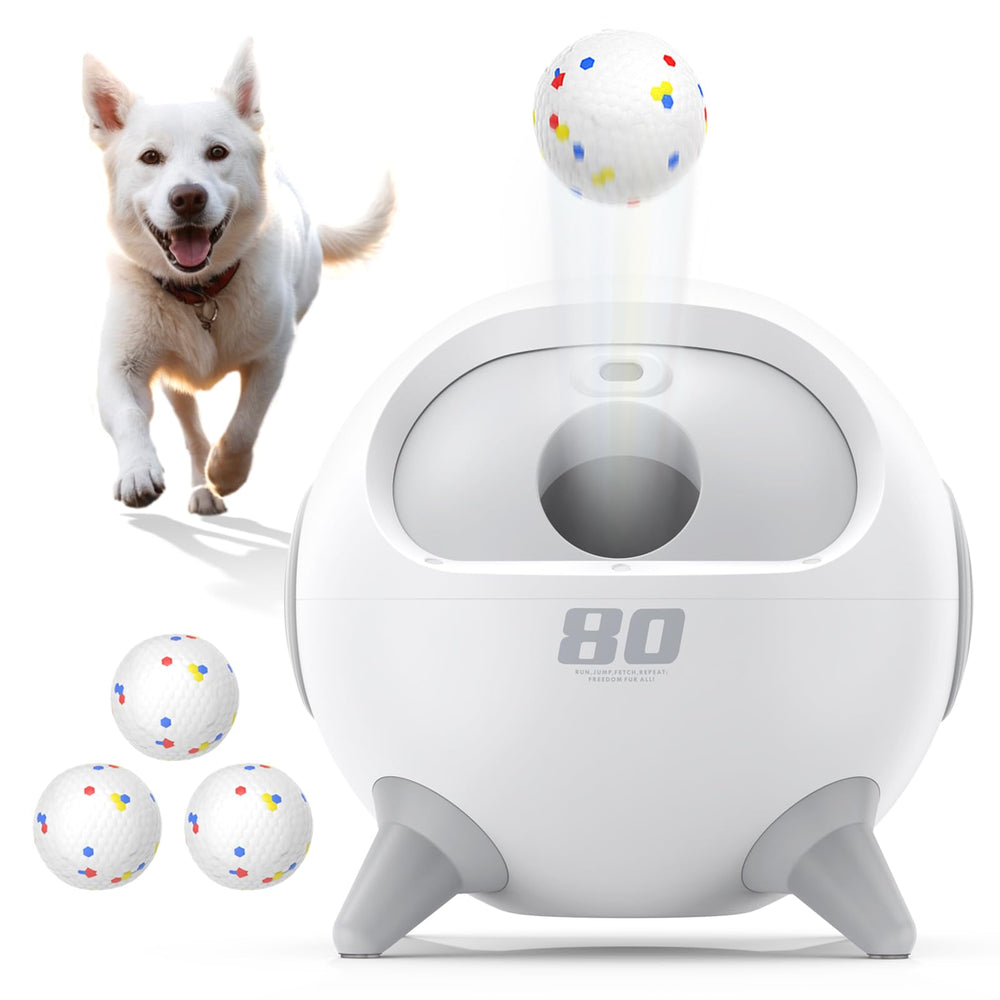 uahpet automatic ball launcher with obstacle detection ensures safe yard play around pets and people.