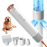 uahpet fluffy dryer pro diffuser-attachment demonstrates calm, efficient grooming for pets.