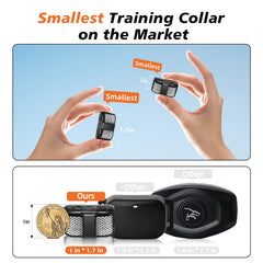 UbaNinva lightest training collar strap shows adjustable fit for all dog sizes.