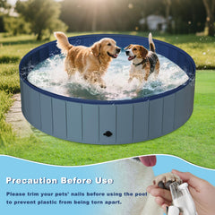 UCCY foldable dog pool with thickened PVC board supporting stability