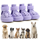 UGRASEA dog boots with fashionable pattern provide stylish paw protection outdoors.